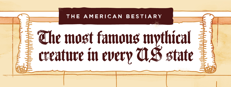 The American Bestiary: The Most Famous Mythical Creature of Every US State, Illustrated